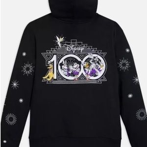 Disney Parks Disney100 Mickey Mouse Black Zip Hoodie XS